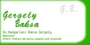 gergely baksa business card